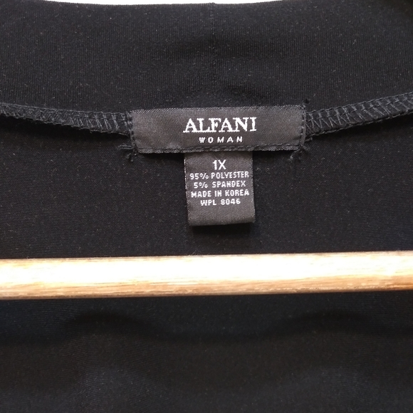 ALFANI Woman Simple Tie Neck Blouse - Picture 3 of 3